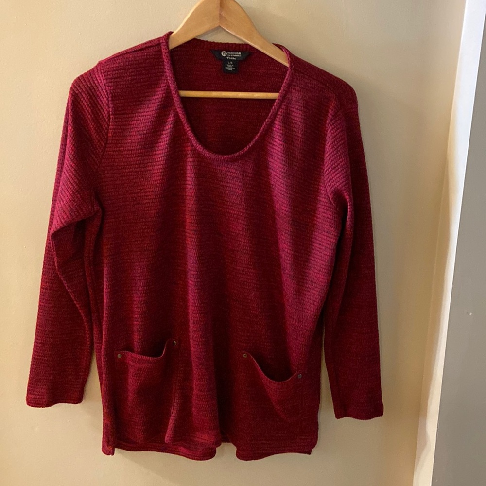 Haggar Clothings Petite - red sweater - size large